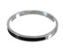 Southwestern Silver Jet Stackable Ring Size 7-3/4 AX89045